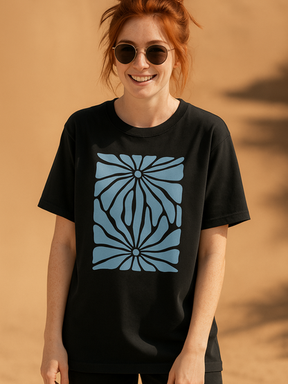 Unisex Oversized Printed T-Shirt_black color
