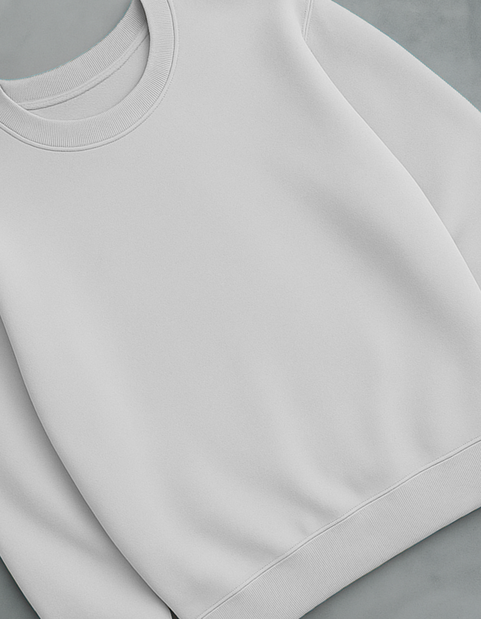 Unisex Solid Sweatshirt- White Color- White Bear