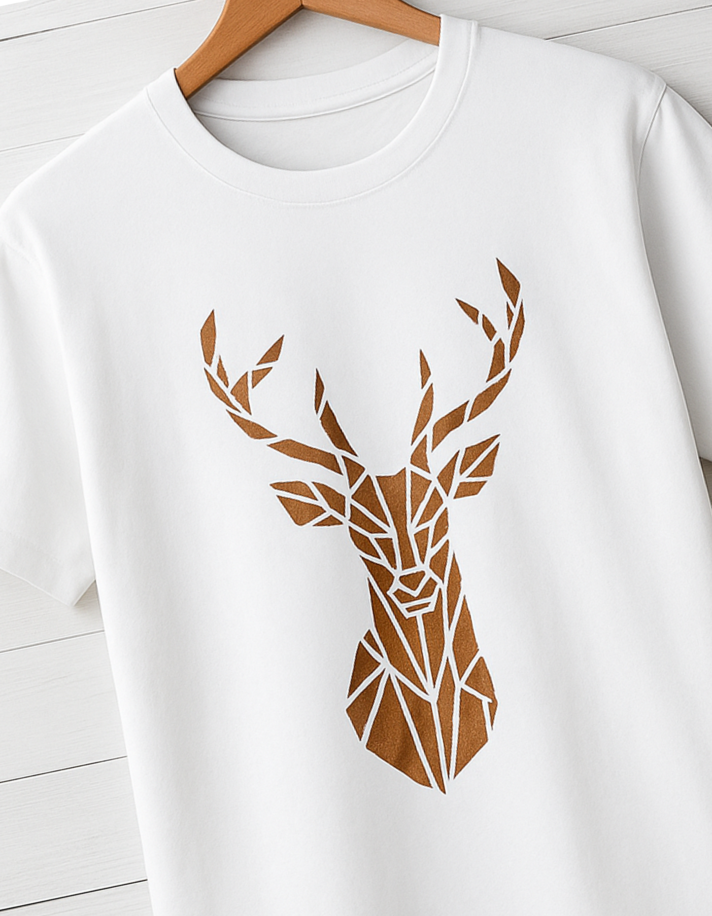 Men & Women Classic Crew Printed T-Shirt - White Color- White Bear