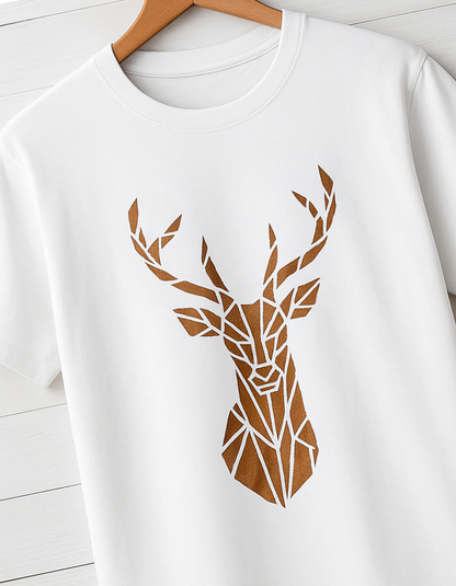 Men & Women Classic Crew Printed T-Shirt - White Color- White Bear