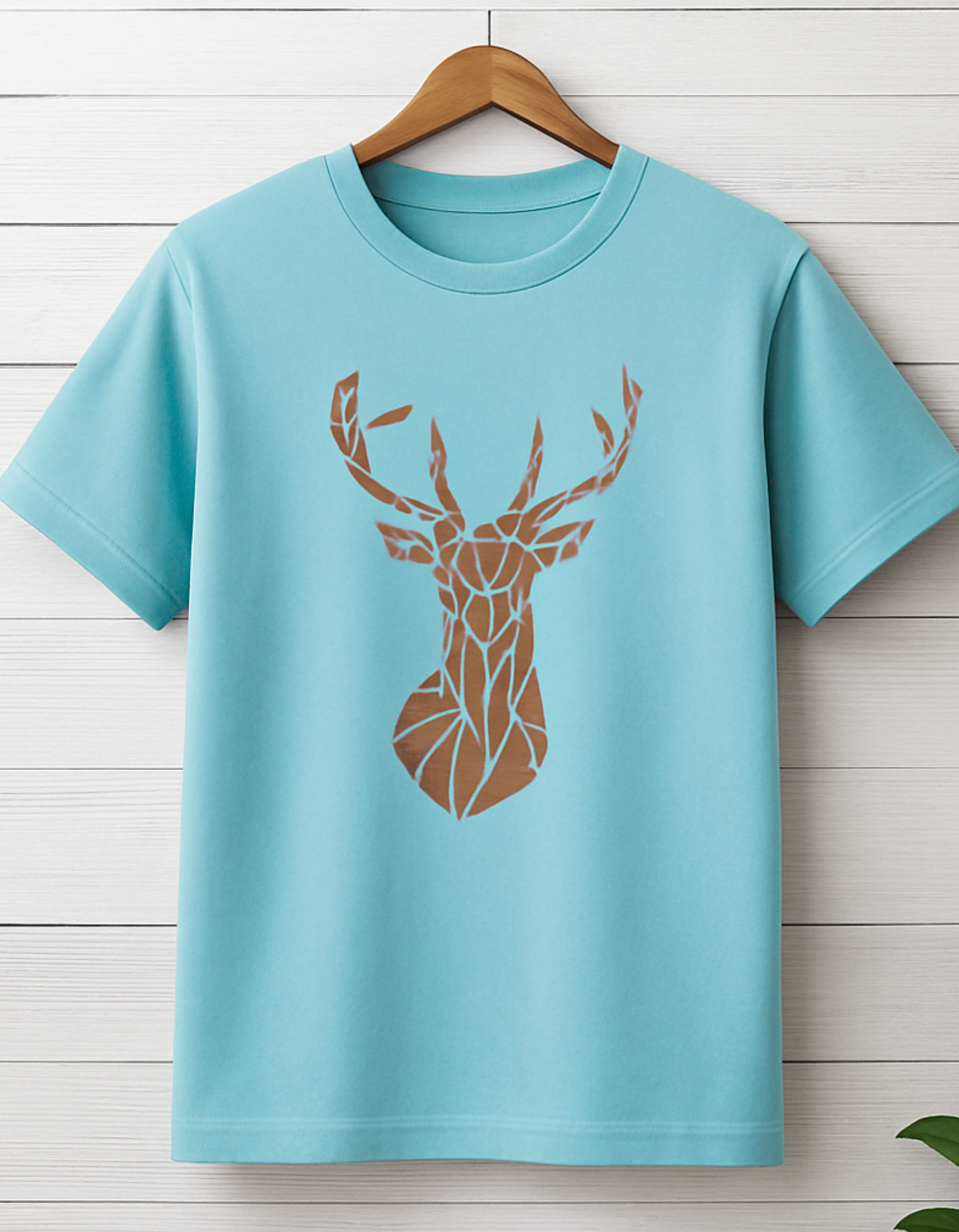 Men & Women Classic Crew Printed T-Shirt - blue Color- White Bear
