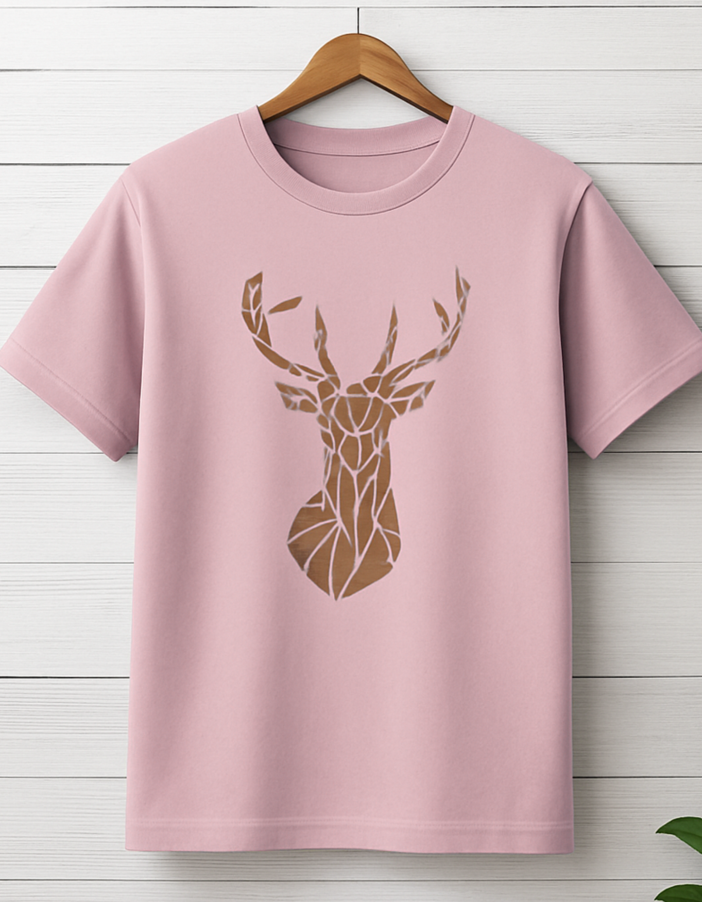 Men & Women Classic Crew Printed T-Shirt - pink Color- White Bear