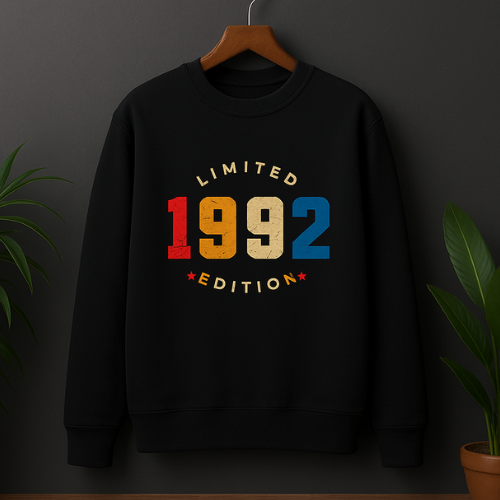 Men & Women Oversized Printed Sweatshirt- Black Color- White Bear