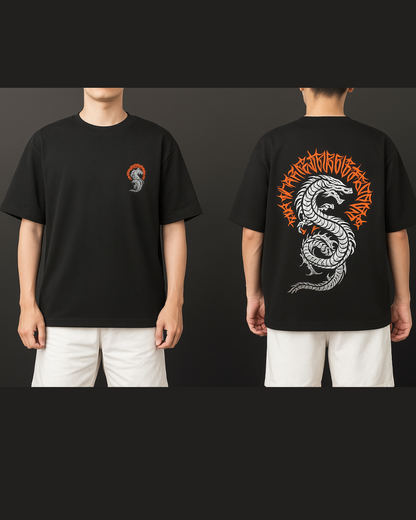 Unisex Oversized Graphic print T-Shirt_black
