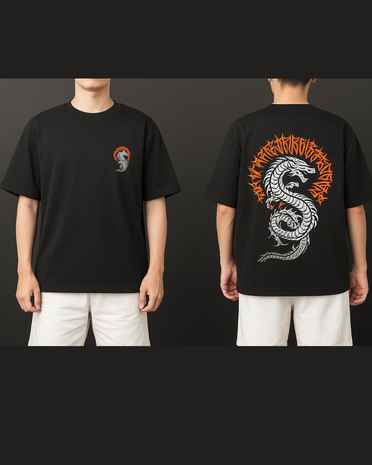 Unisex Oversized Graphic print T-Shirt_black