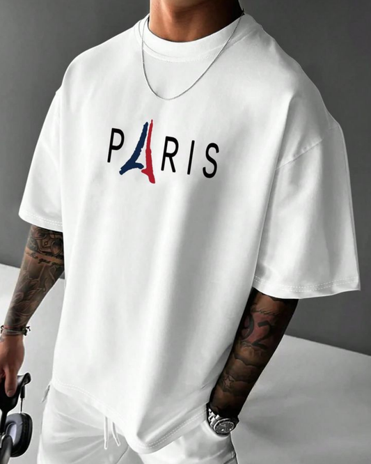 Unisex Oversized Paris Print T-Shirt