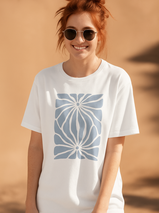 Unisex Oversized Printed T-Shirt_white color
