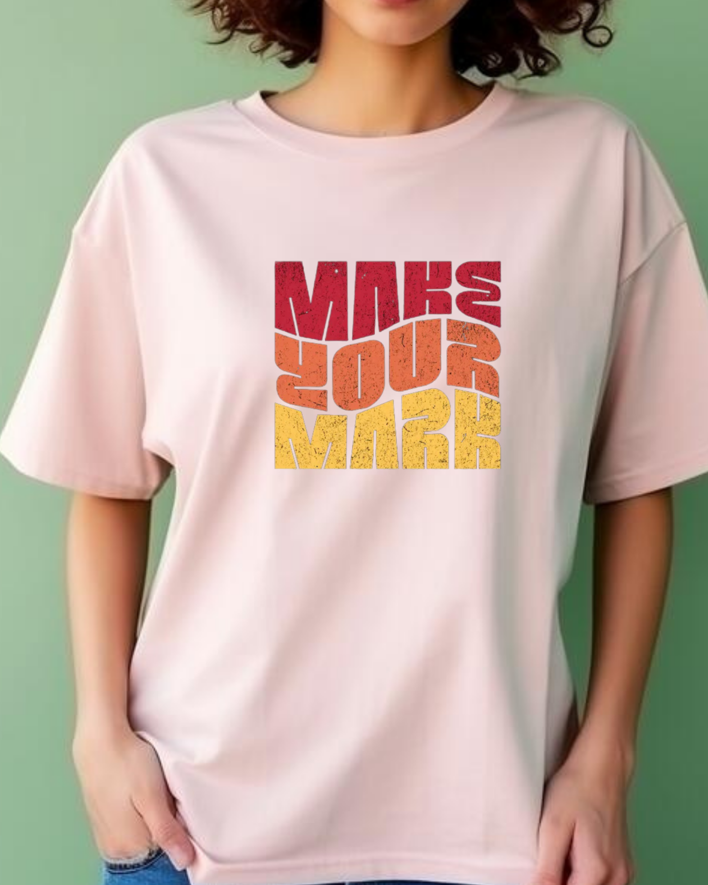 Unisex Round Neck Printed T-Shirt_pink
