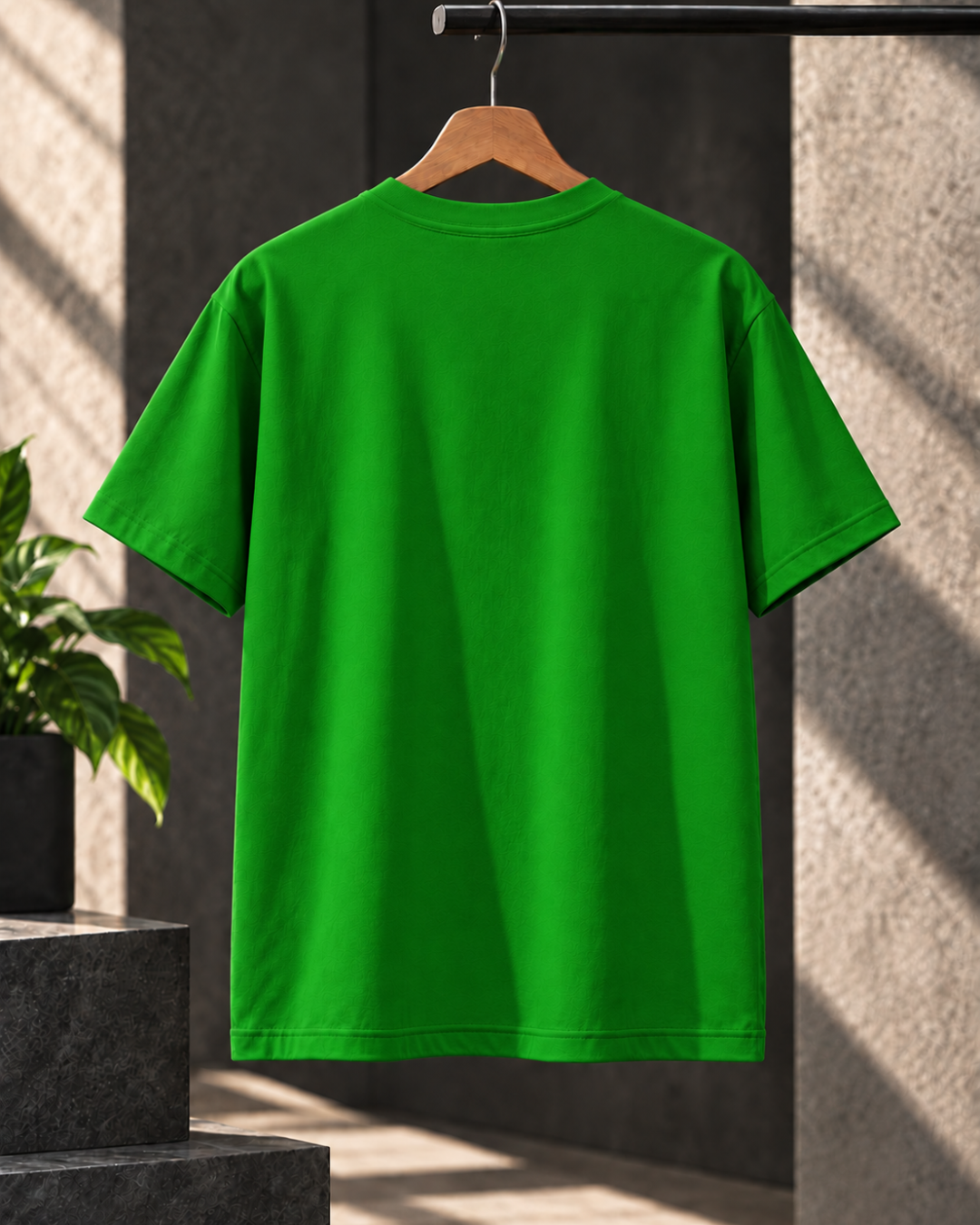Flag Green unisex classic crew regular fit T-shirt with neon green Challenge graphic by White Bear