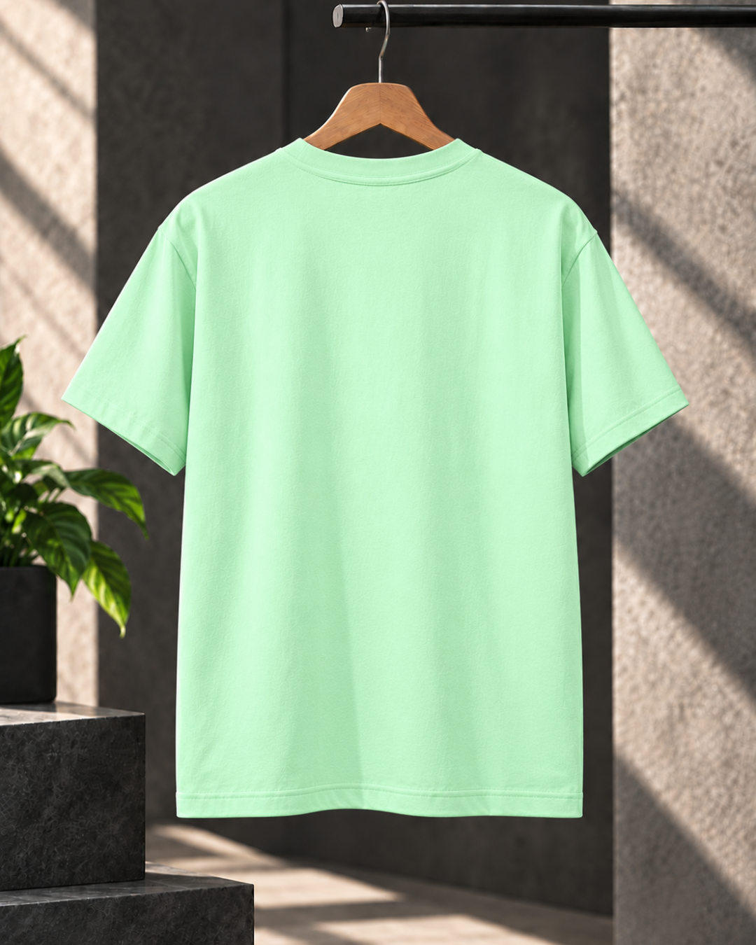 Jade unisex classic crew regular fit T-shirt with neon green Challenge graphic by White Bear