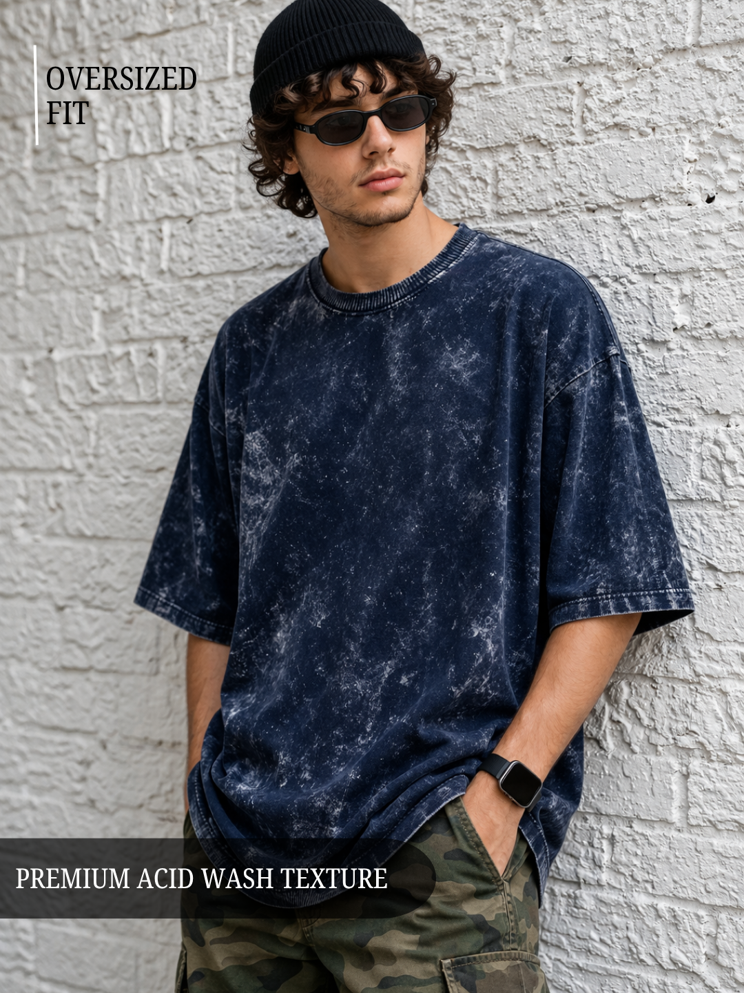 Oversized Unisex Acid Wash T-Shirt  | Premium 260 GSM Cotton Streetwear