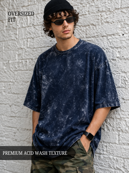 Oversized Unisex Acid Wash T-Shirt  | Premium 260 GSM Cotton Streetwear
