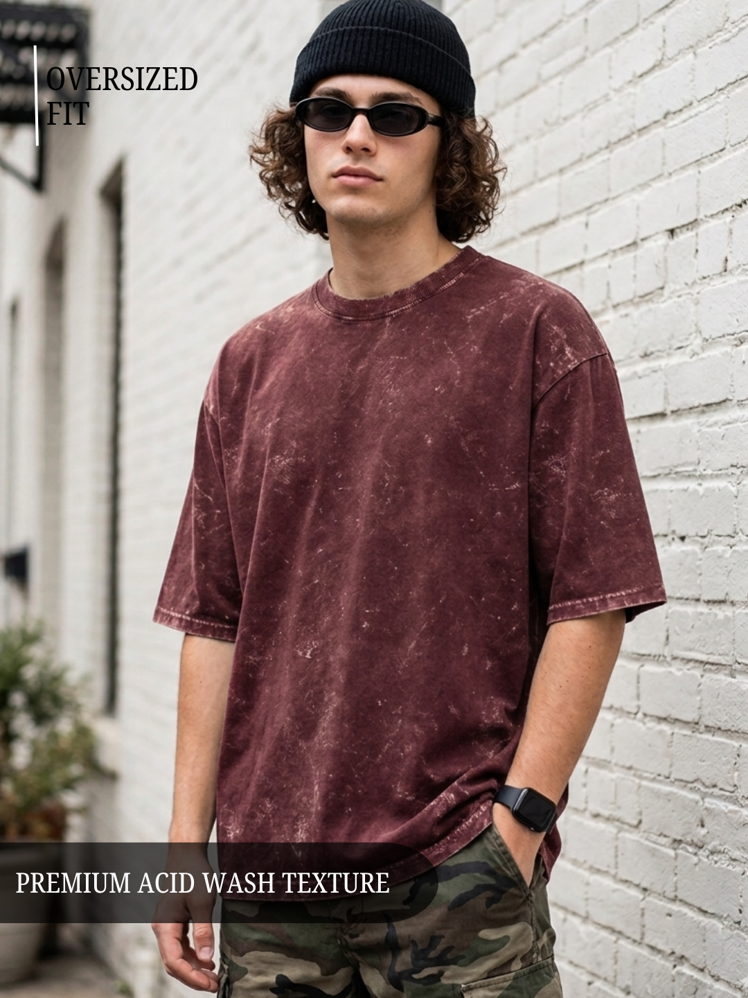Oversized Unisex Acid Wash T-Shirt  | Premium 260 GSM Cotton Streetwear