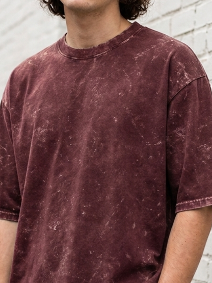 Oversized Unisex Acid Wash T-Shirt  | Premium 260 GSM Cotton Streetwear