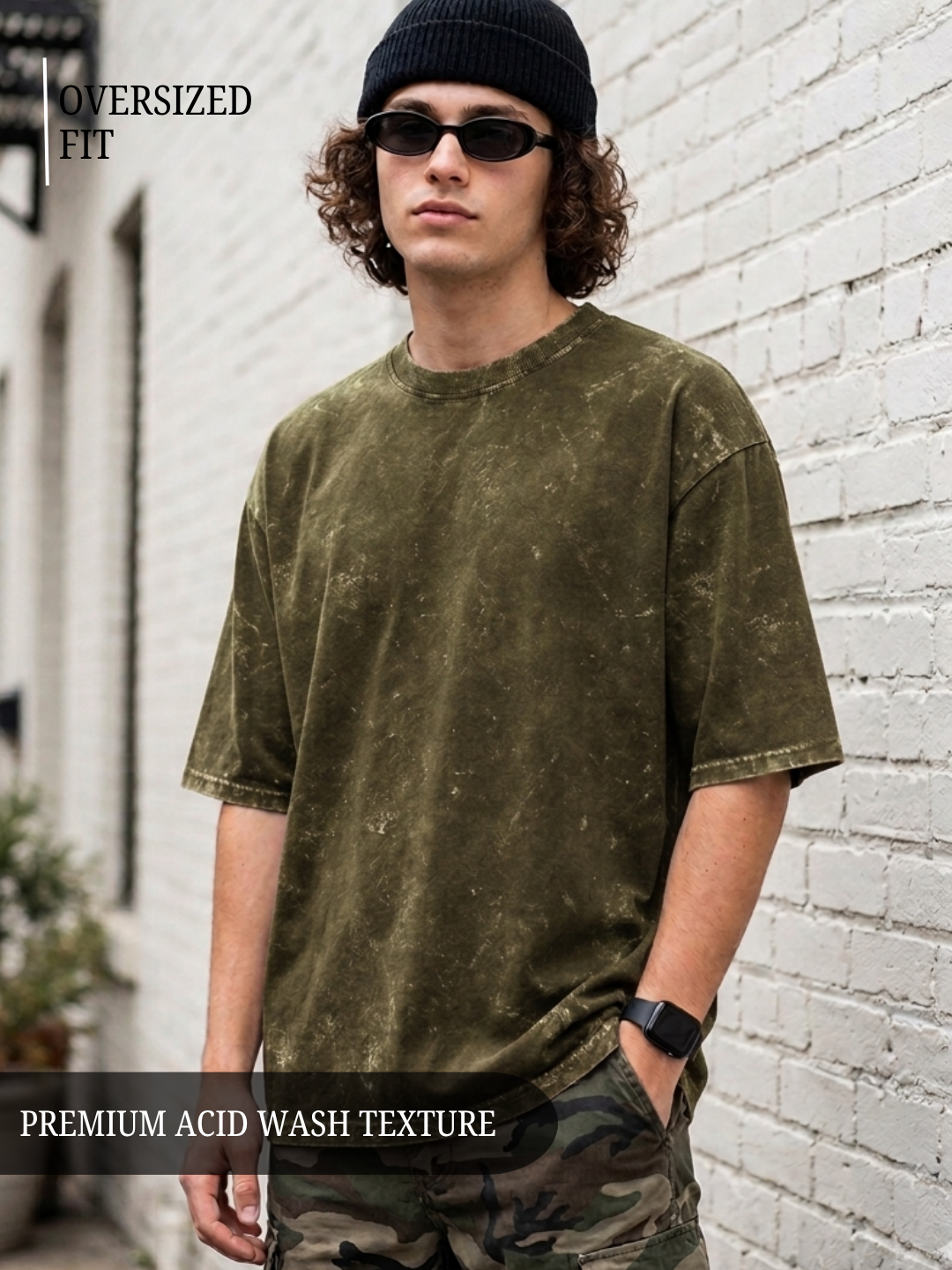 Oversized Unisex Acid Wash T-Shirt  | Premium 260 GSM Cotton Streetwear