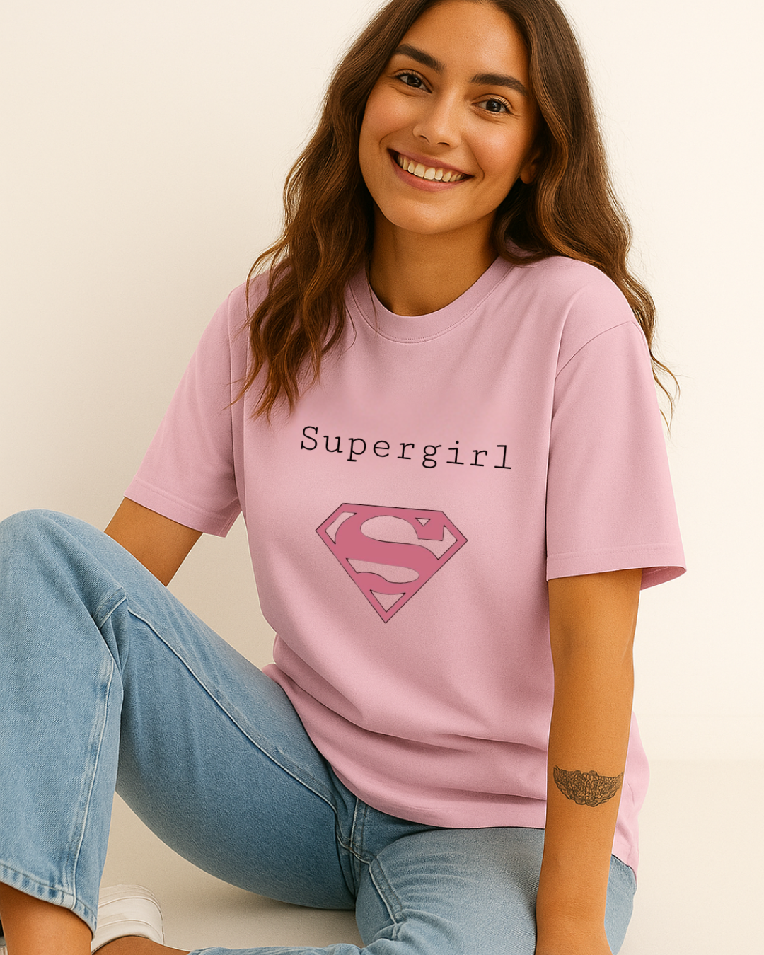 supergirl-pink-graphic-tee-women