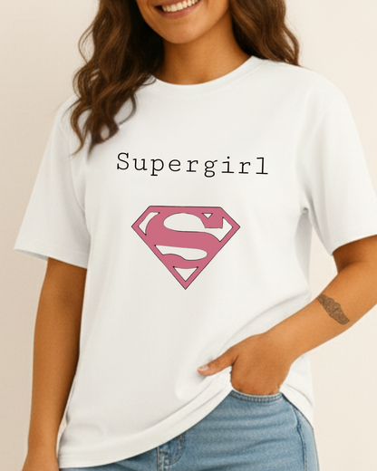 supergirl-white-graphic-tee-women