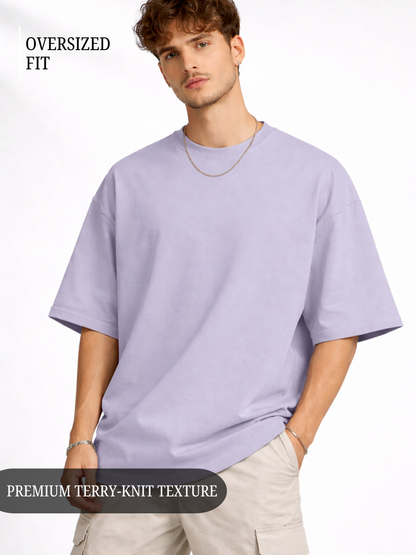 Unisex Drop Shoulder Premium Terry Knit T-Shirt | Oversized Streetwear Tee