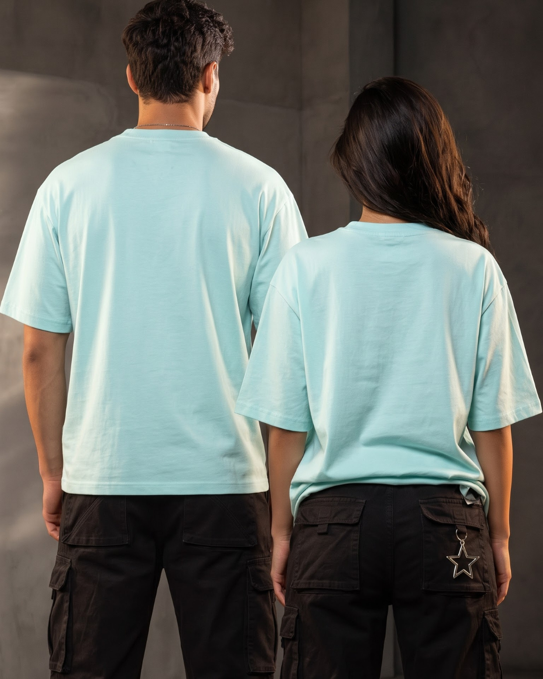 Premium unisex oversized mint T-shirt made from heavyweight 240 GSM 100% breathable cotton with a relaxed streetwear fit from white bear brand