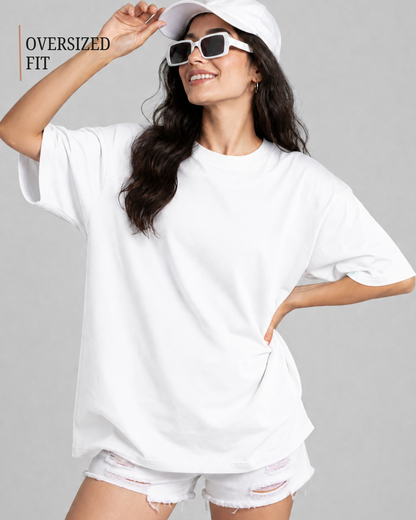 Oversized Classic T-Shirt for Women | Premium Cotton Casual Tee